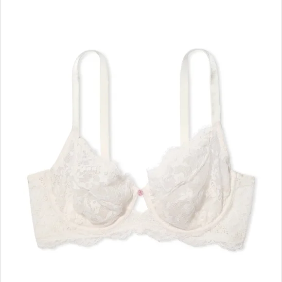 Victoria's Secret Elegant Lace Underwire Bra - Cream 36DDD - Picture 7 of 7